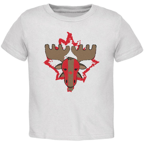 Canada Canadian Maple Leaf Moose Sports Paint Hockey Toddler T Shirt