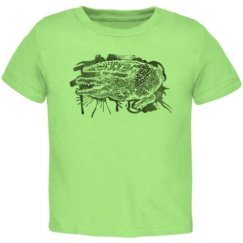 Alligator Swamp Water Splatter Toddler T Shirt