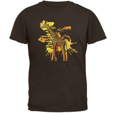 Giraffe Safari Splatter Mens T Shirt