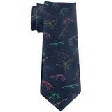 Dino Dinosaur Color Pattern Cute All Over Neck Tie