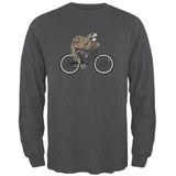 Bicycle Sloth Mens Long Sleeve T Shirt