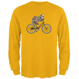 Bicycle Sloth Mens Long Sleeve T Shirt
