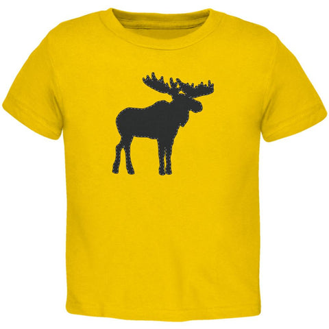 Moose Faux Stitched Toddler T Shirt