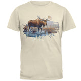 Moose Crossing the River Mens T Shirt