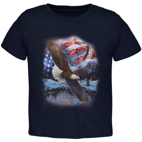 4th Of July American Flag Bald Eagle Toddler T Shirt