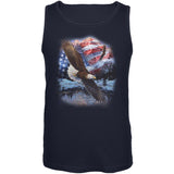 4th Of July American Flag Bald Eagle Mens Tank Top