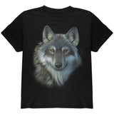 Timber Wolf Face Youth T Shirt