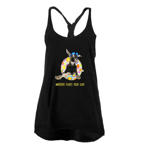 Whatever Floats your Goat Boat Juniors Twist Tank Top