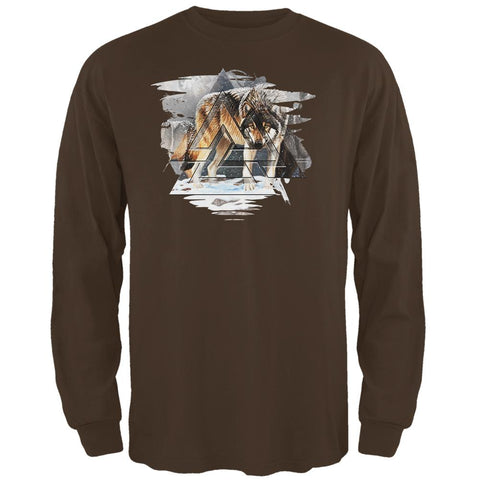 Nordic Wolves of Winter Mens Long Sleeve T Shirt