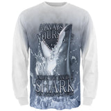 Always Be Yourself Unless Great White Shark All Over Mens Long Sleeve T Shirt