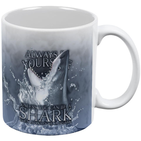 Always Be Yourself Unless Great White Shark All Over Coffee Mug