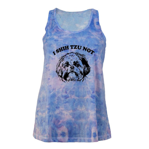 I Shih Tzu Not Juniors Tie Dye Tank Top