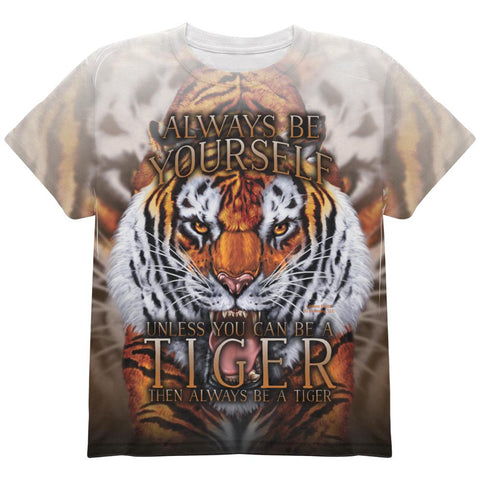 Always Be Yourself Unless Wild Tiger All Over Youth T Shirt