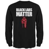 Black Labs Matter Mens Long Sleeve T Shirt front view