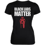 Black Labs Matter Juniors Soft T Shirt front view