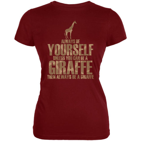 Always Be Yourself Giraffe Juniors Soft T Shirt