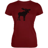 Moose Faux Stitched Juniors Soft T Shirt