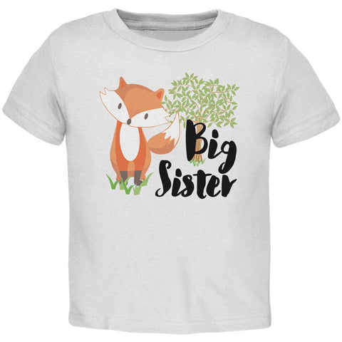 Big Sister Cute Fox Woodland Nature Toddler T Shirt