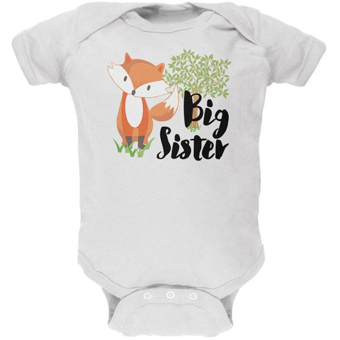 Big Sister Cute Fox Woodland Nature Soft Baby One Piece