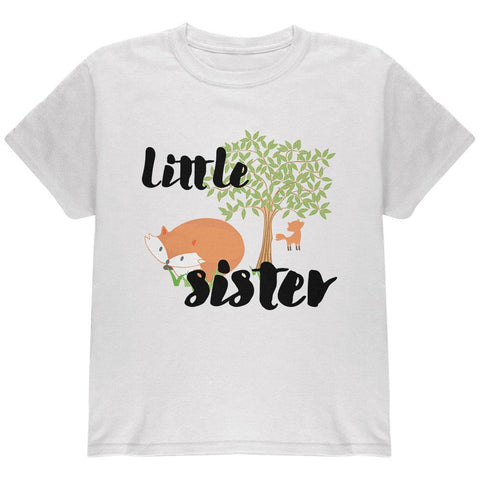 Little Sister Cute Fox Woodland Nature Youth T Shirt