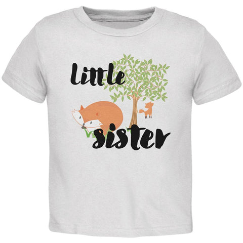 Little Sister Cute Fox Woodland Nature Toddler T Shirt