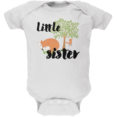 Little Sister Cute Fox Woodland Nature Soft Baby One Piece
