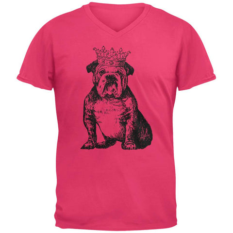 Bulldog Crown Mens V-Neck T Shirt
