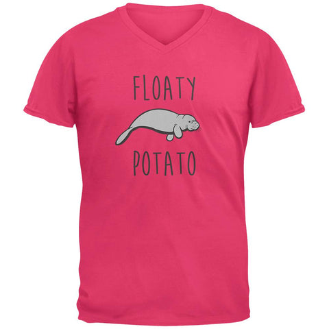 Floaty Potato Manatee Mens V-Neck T Shirt