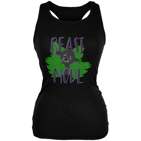 Beast Mode Cute Black Panther Cub Juniors Soft Tank Top