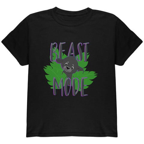 Beast Mode Cute Black Panther Cub Youth T Shirt