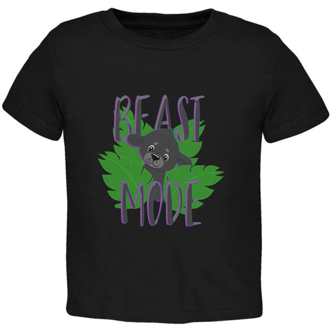 Beast Mode Cute Black Panther Cub Toddler T Shirt