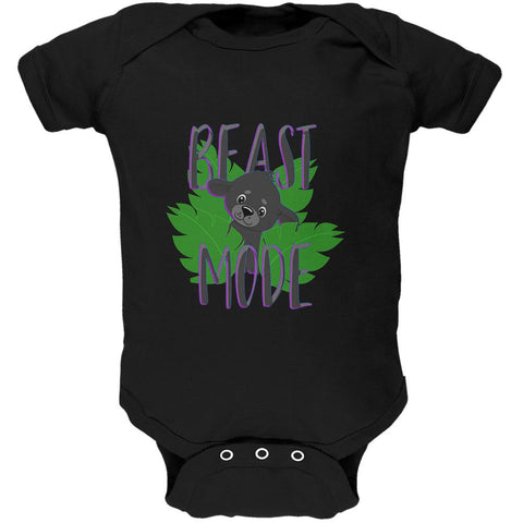 Beast Mode Cute Black Panther Cub Soft Baby One Piece