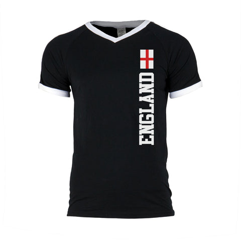 World Cup England Mens Soccer Jersey V-Neck T-Shirt  front view
