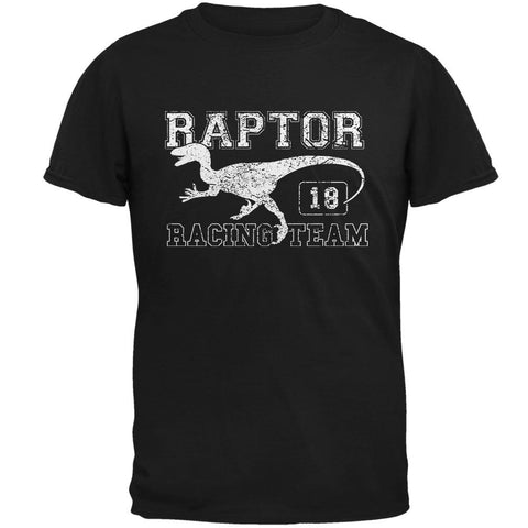 Dinosaur Velociraptor Raptor Racing Mens Soft T Shirt
