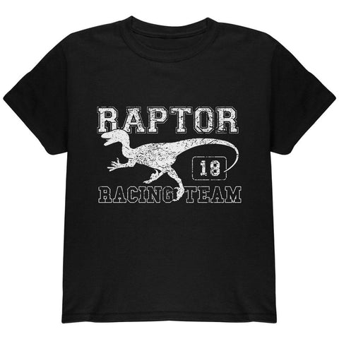 Dinosaur Velociraptor Raptor Racing Youth T Shirt