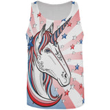 4th of July Freedom is Magical Unicorn All Over Mens Tank Top
