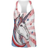 4th of July Freedom is Magical Unicorn All Over Womens Work Out Tank Top
