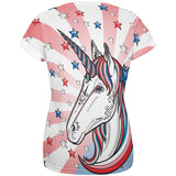 4th of July Freedom is Magical Unicorn All Over Womens T Shirt