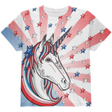 4th of July Freedom is Magical Unicorn All Over Youth T Shirt
