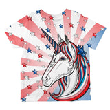 4th of July Freedom is Magical Unicorn All Over Toddler T Shirt