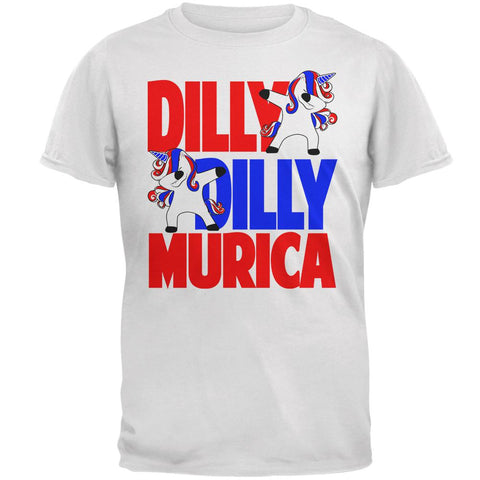 4th of July Dilly Dilly Murica Dabbing Unicorn Mens T Shirt
