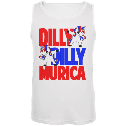 4th of July Dilly Dilly Murica Dabbing Unicorn Mens Tank Top