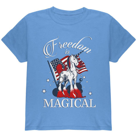 4th Of July Freedom Is Magical Unicorn Youth T Shirt