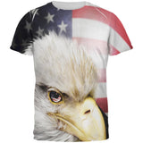 4th of July American Bald Eagle Eye Flag All Over Mens T Shirt