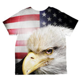 4th of July American Bald Eagle Eye Flag All Over Toddler T Shirt
