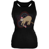 4th Of July Sloth Patriotic Cute Fireworks Juniors Soft Tank Top