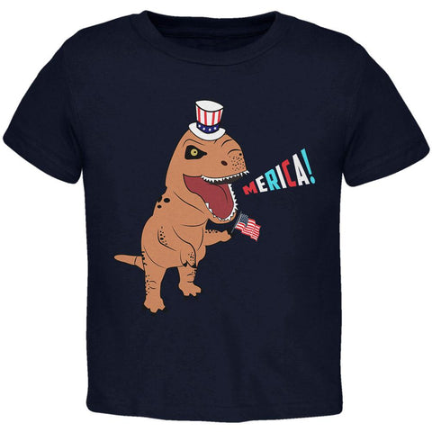 4th Of July Merica Patriotic T-Rex Dinosaur Toddler T Shirt