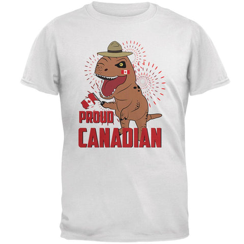 Canada Day Proud Canadian T-Rex Mens T Shirt