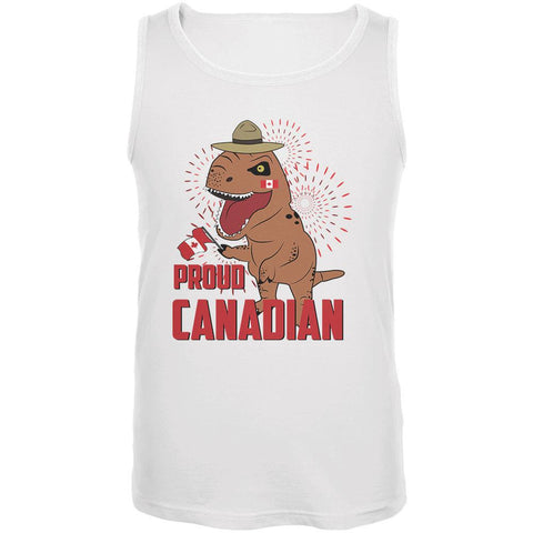 Canada Day Proud Canadian T-Rex Mens Tank Top