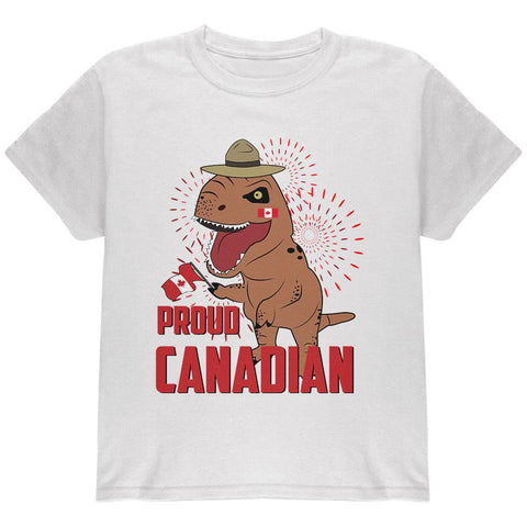 Canada Day Proud Canadian T-Rex Youth T Shirt
